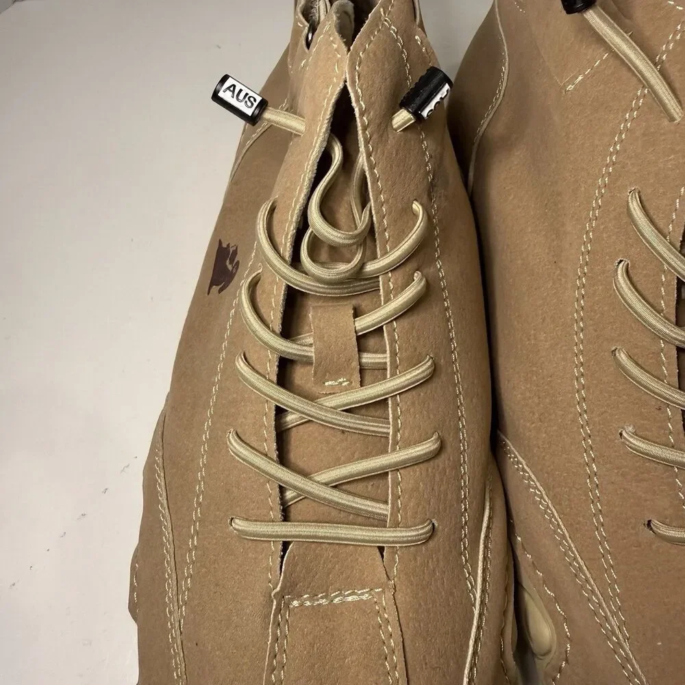 LDECK Barefoot Chukka Boots Mens EU 45 US 11 Tan Suede Minimalist Shoes
